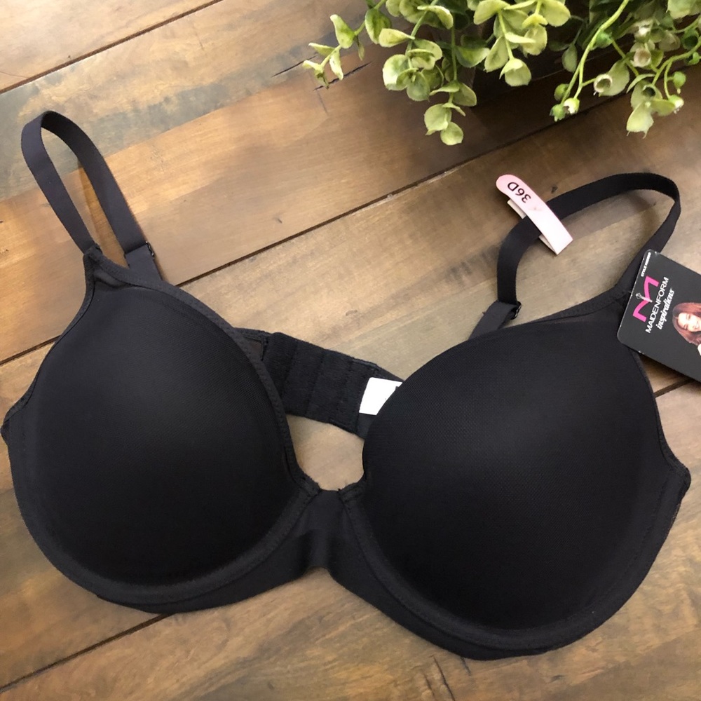 💕 NWT Maidenform lightweight mesh bra Black !